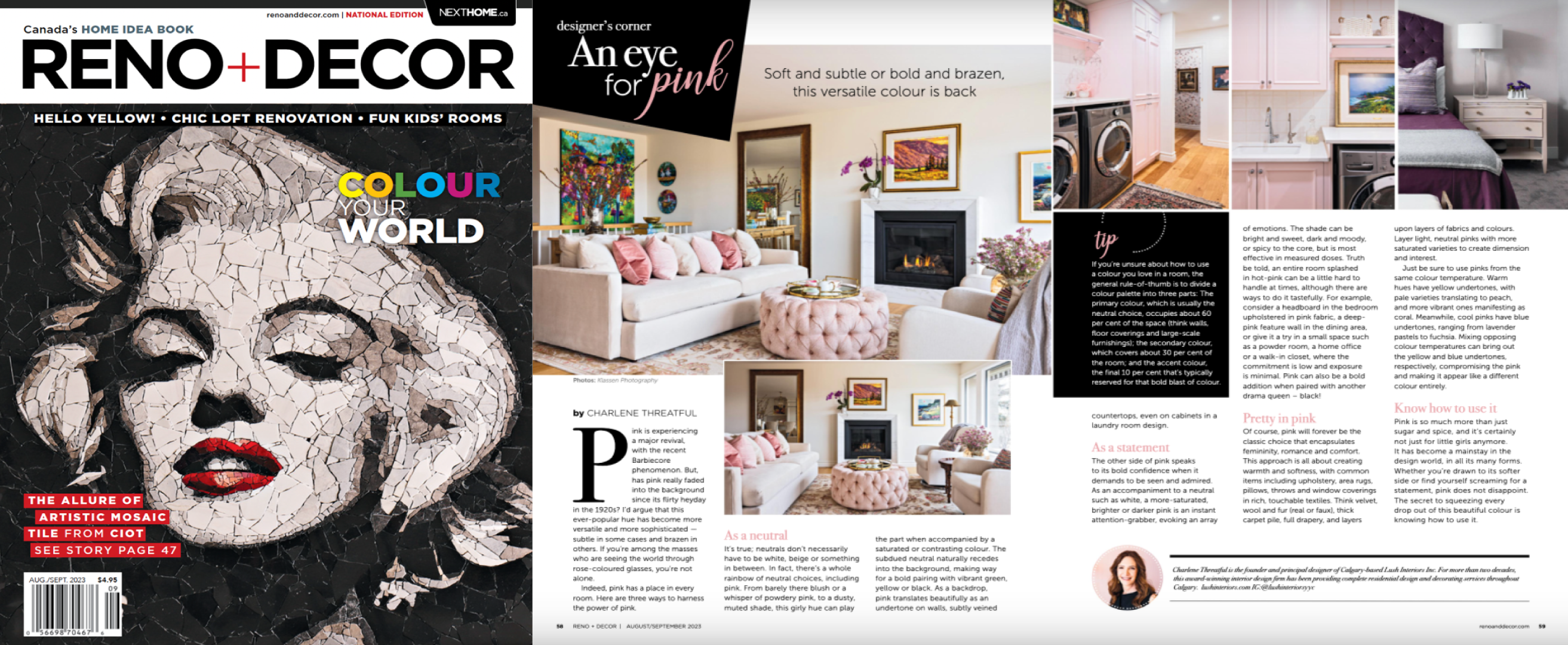 Reno + Decor Magazine spread