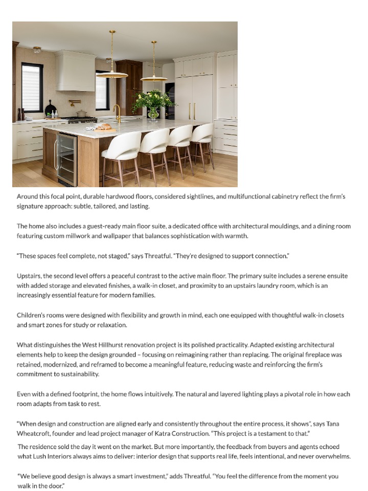 Design Quarterly Article with LUSH Interiors